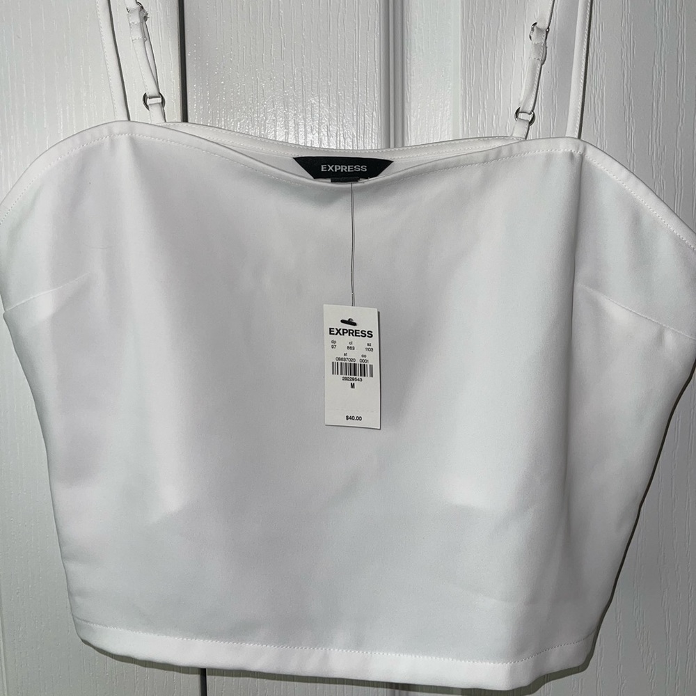 NWT Express cropped white cami